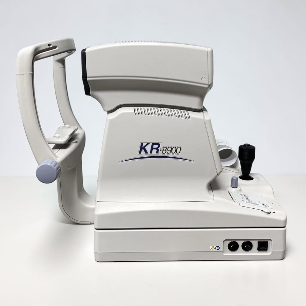 Topcon KR-8900 Autorefractor Keratometer - Used 3 Topcon KR-8900 Autorefractor Keratometer - Used – Side View
