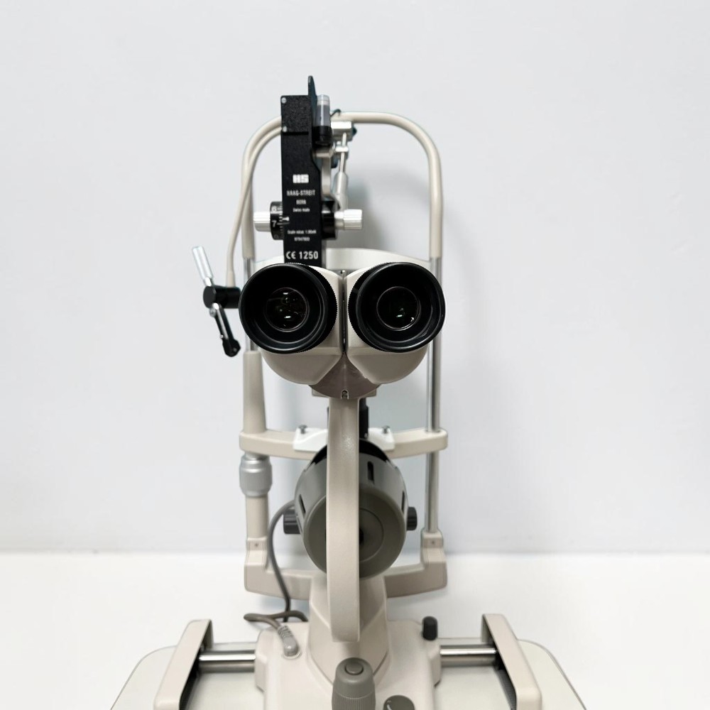 Marco G4 Ultra Slit Lamp With Haag Streit 870 Tonometer - Used 3 Marco G4 Ultra Slit Lamp With Haag Streit 870 Tonometer - Used – Side View
