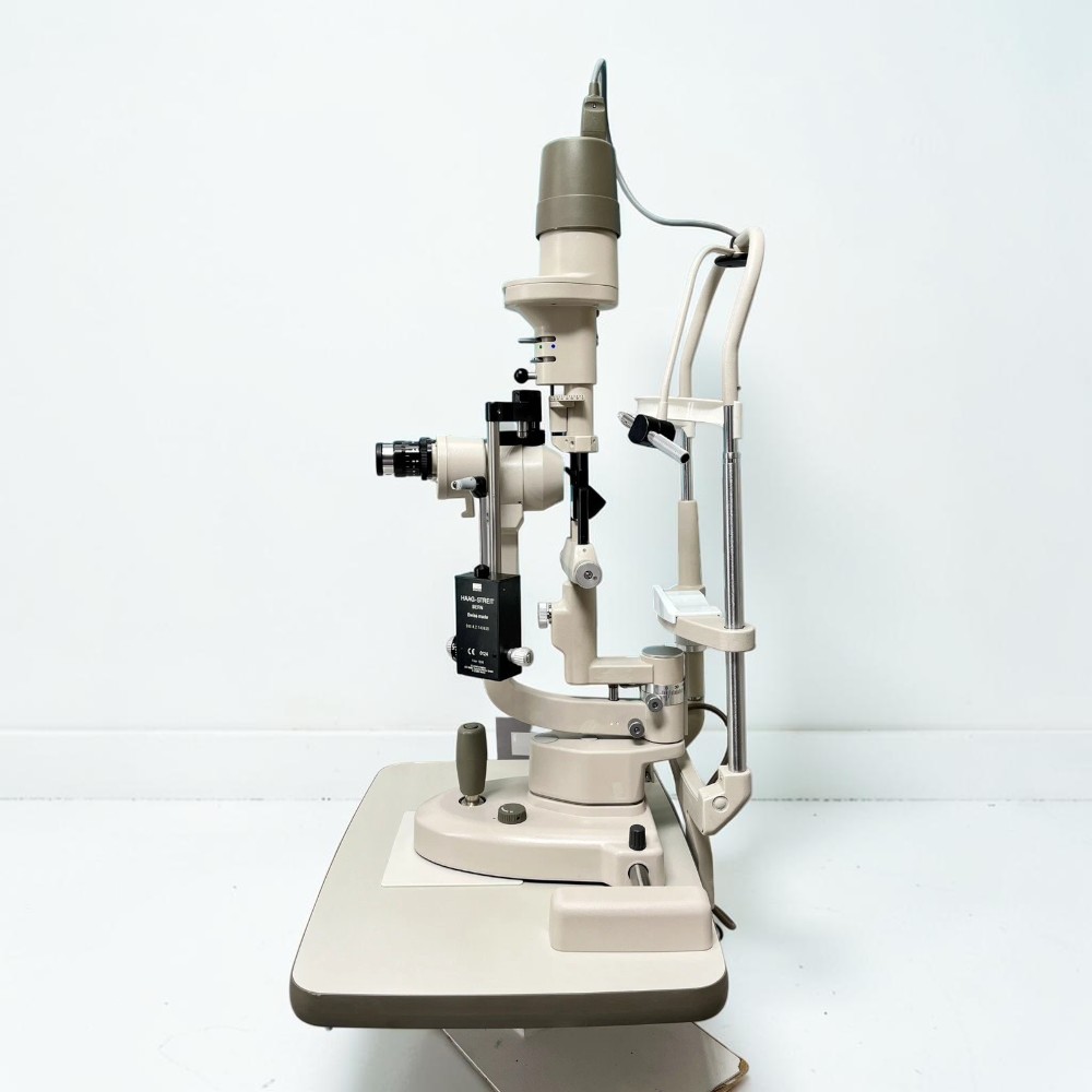 Marco 2b Ultra Slit Lamp W/Haag Streit 900 Tonometer- Used 4 Marco 2b Ultra Slit Lamp W/Haag Streit 900 Tonometer- Used – Rear View