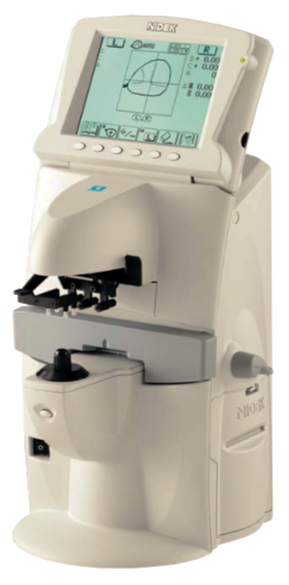 Nidek LM-1000 used — UV transmittance measurement screen