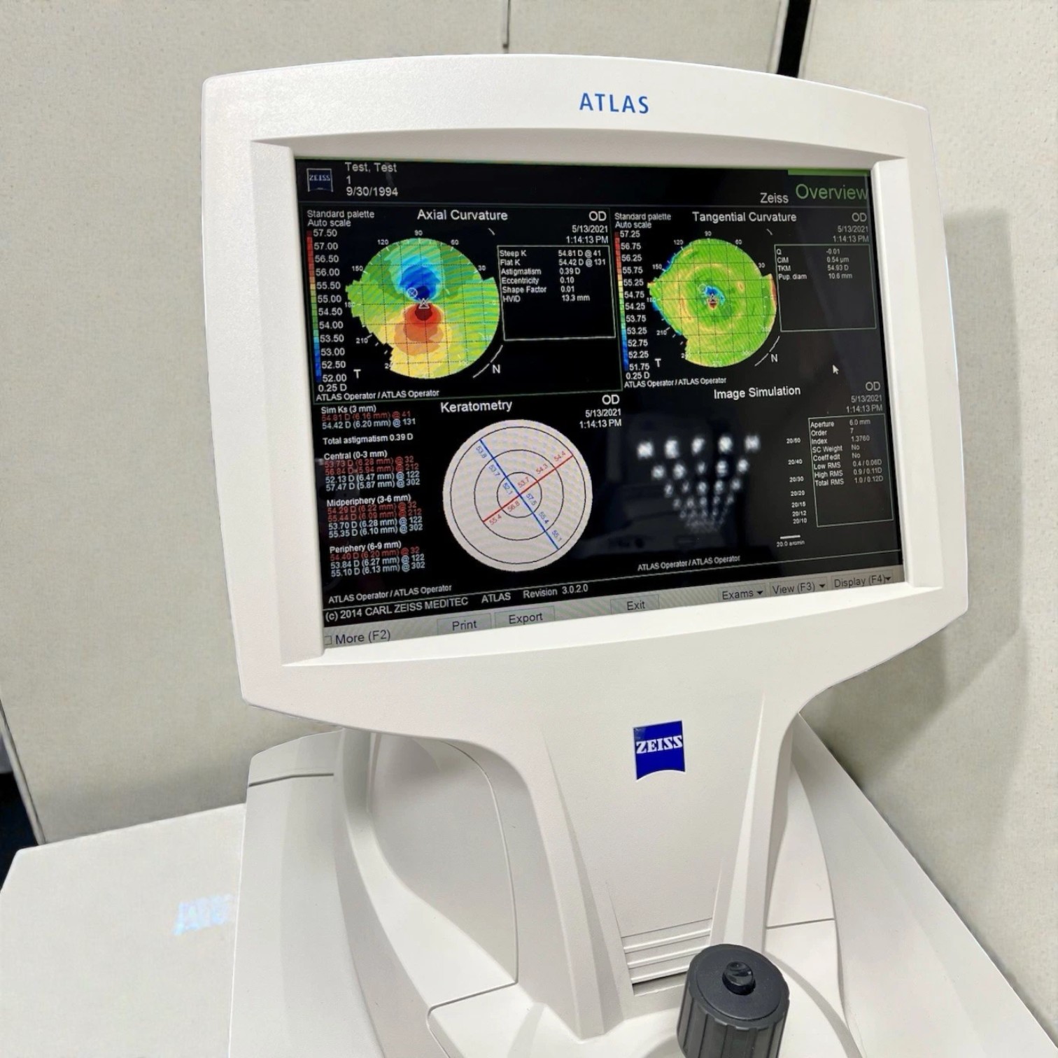 Zeiss Atlas - 9000 - Corneal Topographer Win 10 - Used 5 Zeiss Atlas - 9000 - Corneal Topographer Win 10 - Used - Image 5