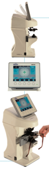 Reichert Package: RK 700 Auto Ref/ Keratometer, LensChek Pro, 7cr NCT - Used 30 Reichert LensChek Pro digital lensmeter — modern design with tilt LCD screen
