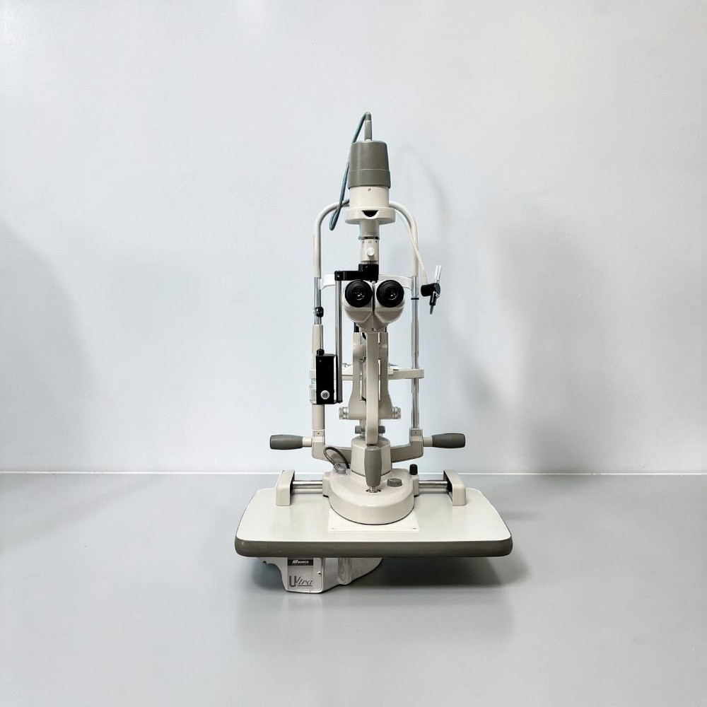 Marco G5 Ultra Slit Lamp with Haag Streit 900 Tonometer - Used 7 Marco G5 Ultra slit lamp with Haag Streit 900 tonometer used — front view