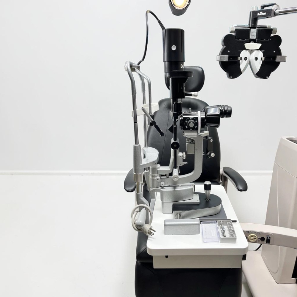 Reliance Lane: FX920 Power Tilt Auto Chair, 7900 Stand w/ Slit Lamp, Phoropter - Used 8 Reliance Lane: FX920 Power Tilt Auto Chair, 7900 Stand w/ Slit Lamp, Phoropter - Used – Detail View 4