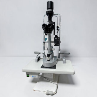 Haag-Streit BD 900 slit lamp used with AT 900 tonometer — front view biomicroscope set