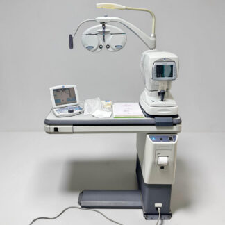 Nidek RT-5100 auto phoropter with ARK-500A and electric table used — full electronic refraction station