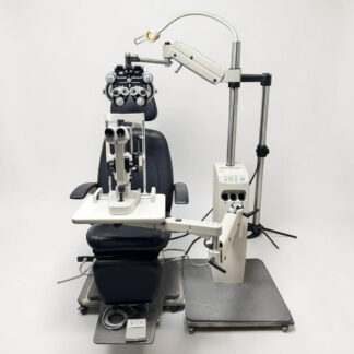 Topcon OC-2200 complete ophthalmic exam lane used — chair, stand, slit lamp, phoropter