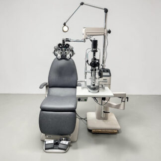 Reliance FX920L ophthalmic exam lane used — complete lane with slit lamp and phoropter