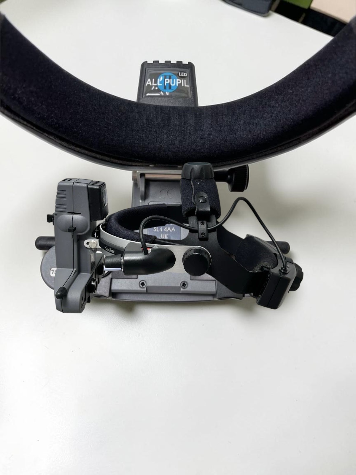 Keeler Allpupil II LED Wireless Binocular Indirect Ophthalmoscope BIO - Used 8 Keeler Allpupil II LED — side view with battery mounted