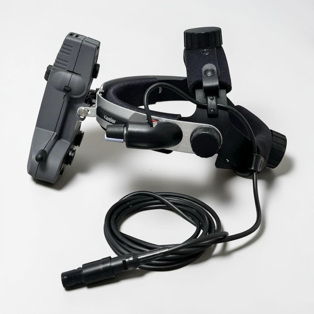 Keeler Allpupil II Wired Binocular Indirect Ophthalmoscope BIO - Used 5 Keeler Allpupil II Wired BIO used — aperture control and illumination settings detail