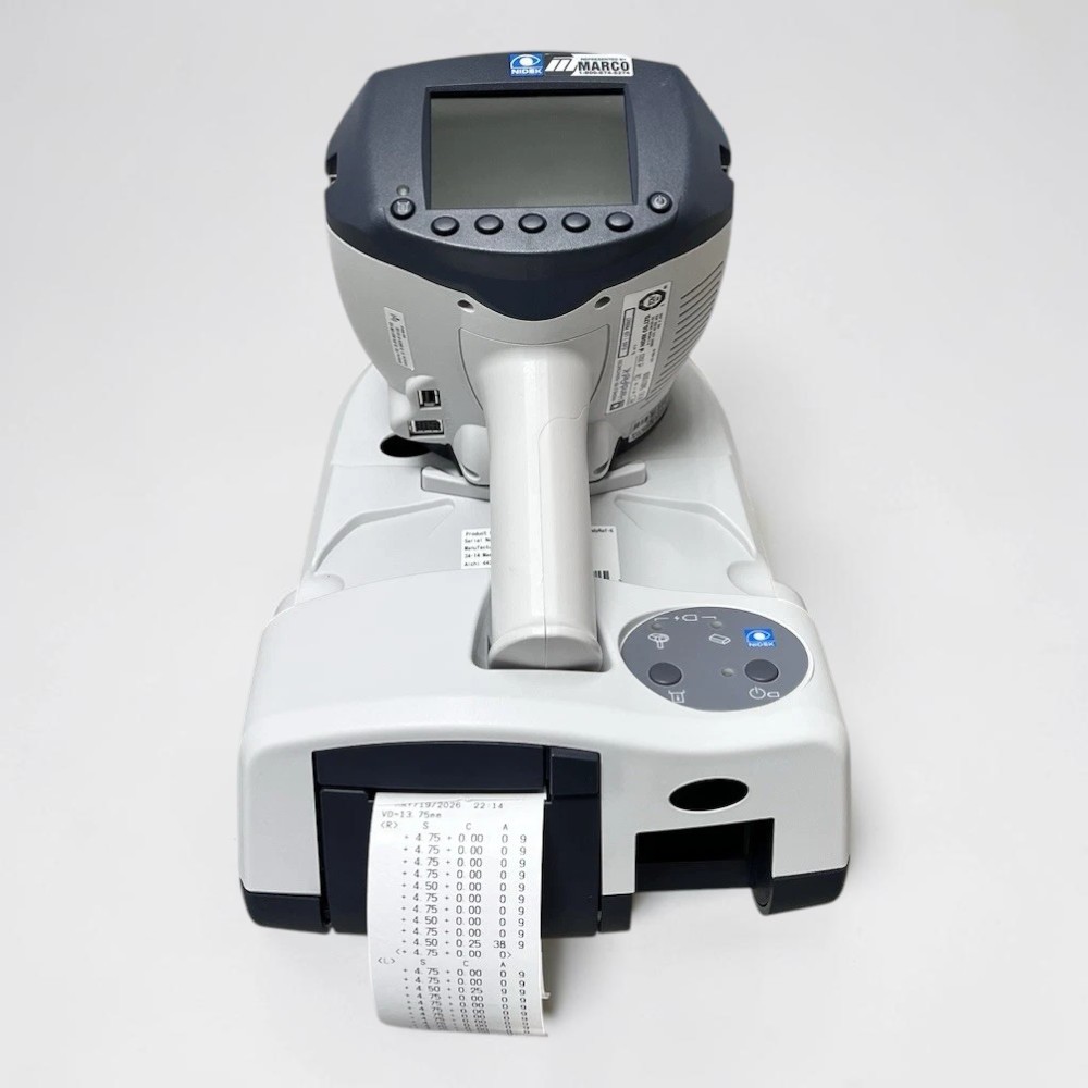 Nidek HandyRef-K Handheld/ Portable Ref/Keratometer with Station, Carrying Case - Used 2 Nidek HandyRef-K Handheld/ Portable Ref/Keratometer with Station, Carrying Case - Used - Image 2