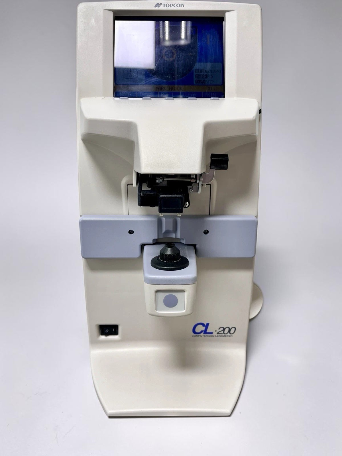 Topcon CL-200 Auto Lensmeter with Built-in Printer - Used 2 Topcon CL-200 Auto Lensmeter with Built-in Printer - Used – Front View