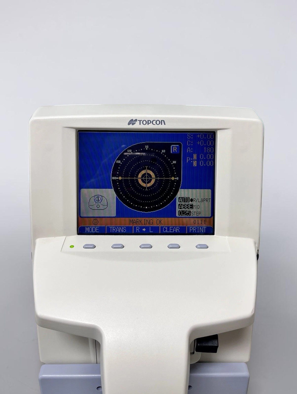 Topcon CL-200 Auto Lensmeter with Built-in Printer - Used 9 Topcon CL-200 Auto Lensmeter with Built-in Printer - Used – Side View
