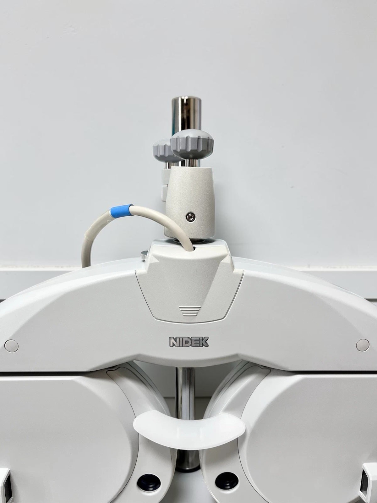 Nidek RT-5100 Auto Phoropter Refractor w/ Nidek SC-1600 Acuity Chart - Used 7 Nidek RT-5100 used — phoropter head side view