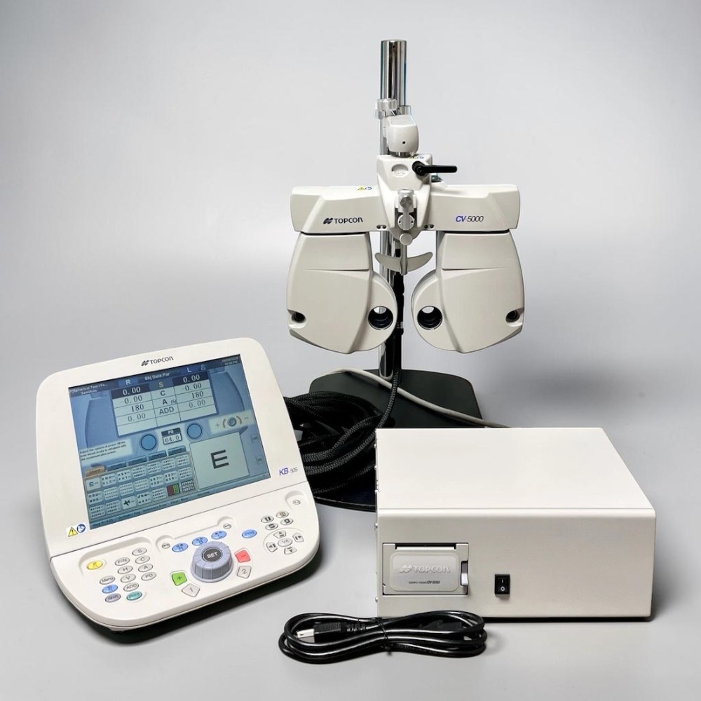 Topcon CV-5000 Digital Phoropter w/ KB-50s Control Box, PS-Unit - Used 8 Topcon CV-5000 digital phoropter used with KB-50S control box — full package