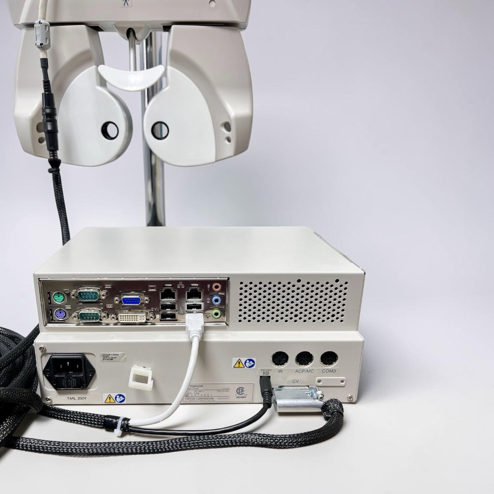 Topcon CV-5000 Digital Phoropter w/ KB-50s Control Box, PS-Unit - Used 7 Topcon CV-5000 used — package components overview