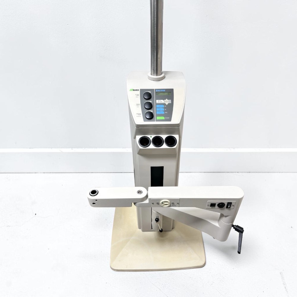 Marco 1220 Encore Automatic Chair w/ 1290 Encore Ophthalmic Stand - Used 6 Marco 1220 Encore automatic exam chair used — side profile