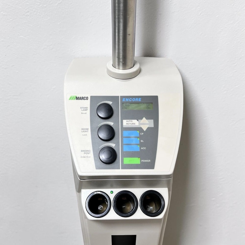 Marco 1220 Encore Automatic Chair w/ 1290 Encore Ophthalmic Stand - Used 7 Marco 1290 Encore stand used — membrane control panel