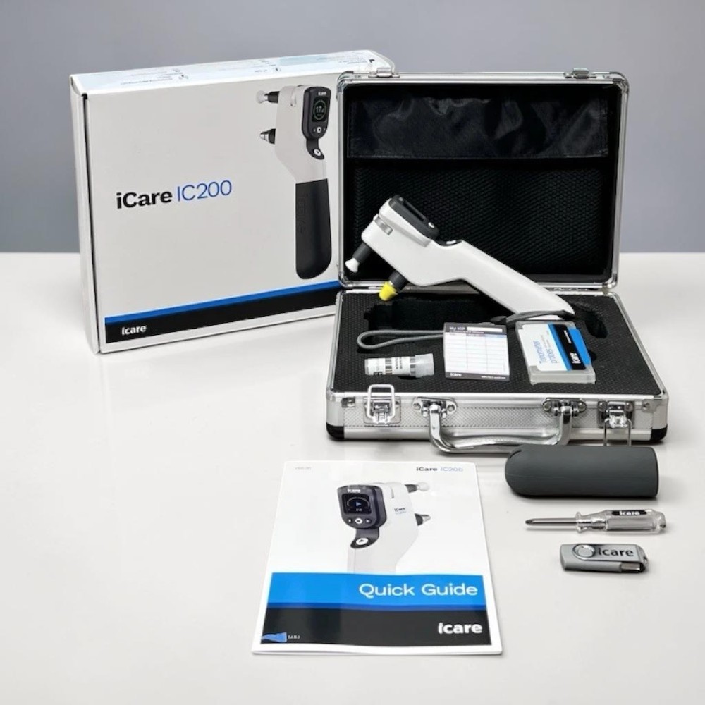 iCare IC200 Tonometer w/ Carrying Case - Used 1 iCare IC200 tonometer used — main unit with carrying case